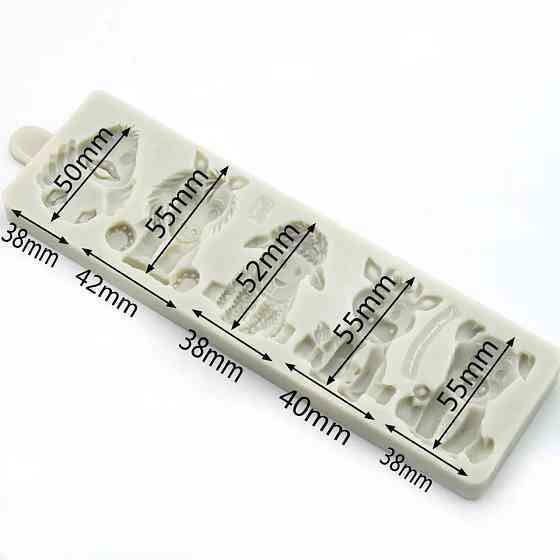 Молд силіконовий Тварини 210 на 60 мм сірий Київ