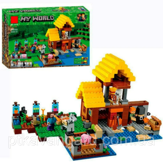 Конструктор Майнкрафт фермерський будиночок 560 деталей блочний My World 10813 Хмельницький
