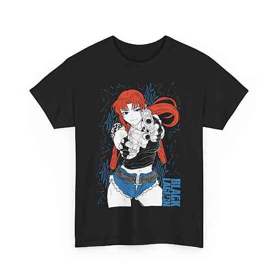 Футболка аниме Блакк Лагоон Ревй Балалаика оверсайз (S/M/L) Черний AnimeJ0031 Днепр
