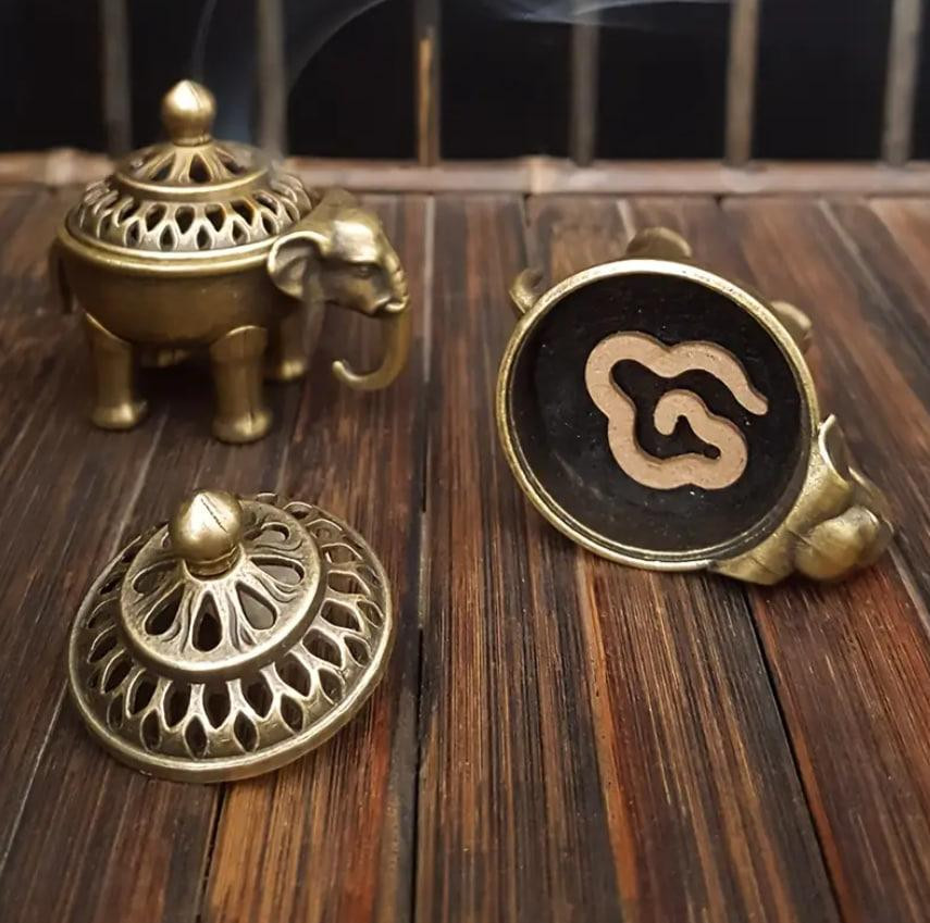 Винтажный металлический держатель для благовоний 