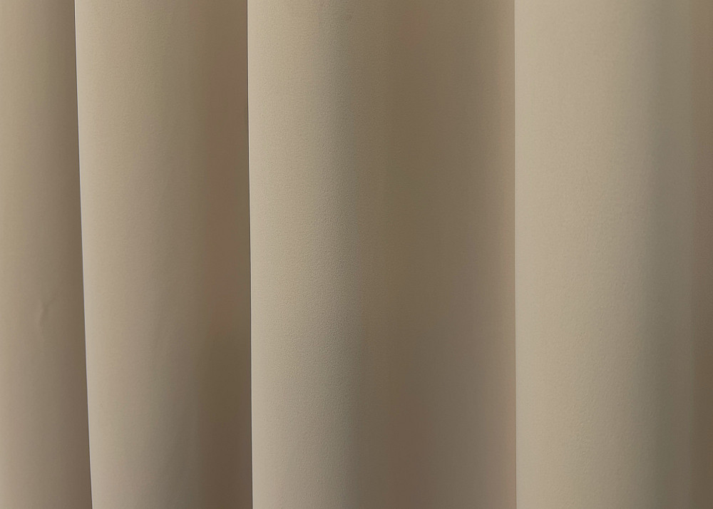 Комплект коротких штор VR-Textil Блекаут Midnight № 1230ш Темний бежевий 140х170 см 2 шт (35-0430) Київ - фото 7