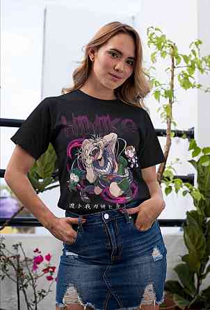 Футболка з аніме принтом Моя геройська академія оверсайз (S/M/L) Чорний AnimeJ0336 Дніпро