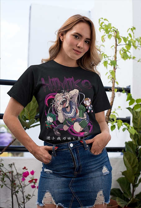 Футболка з аніме принтом Моя геройська академія оверсайз (S/M/L) Чорний AnimeJ0336 Дніпро - фото 3