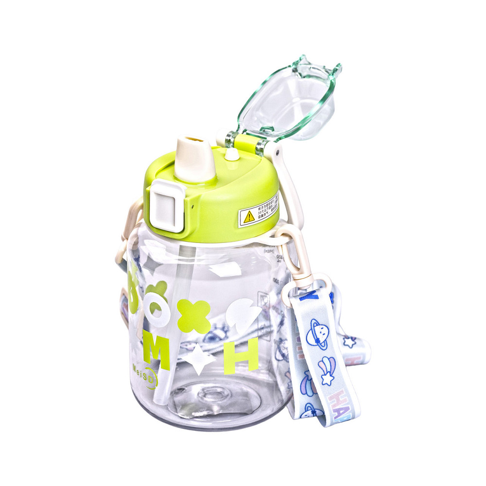 Yiwu Пляшка для води Gucgres дитяча 650 мл на ремінці зелена HP-14-43GR Коломыя - изображение 3