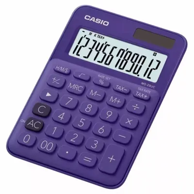 Калькулятор Casio MS-20UC-PL-W-EC, фиолетовый (CALC-CAS-MS-20UC-PL) Винница - изображение 1