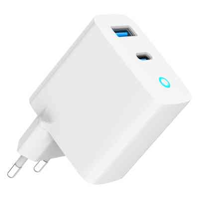 Зарядное устройство Gembird 1xUSB-C PD30W + 1xUSB QC3.0 LED white (TA-UC-PDQC30L-W-01) Винница