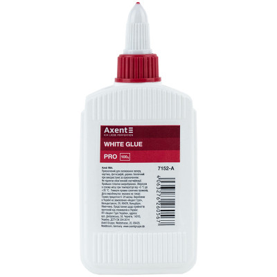 Клей Axent ПВА PRO, колпачок-дозатор, 100 мл (7152-A) Винница - изображение 1