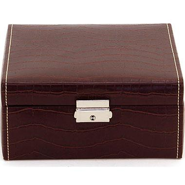 Скринька для зберігання годинника Friedrich Lederwaren Bond 6, коричнева крокодил Рівне - фото 2