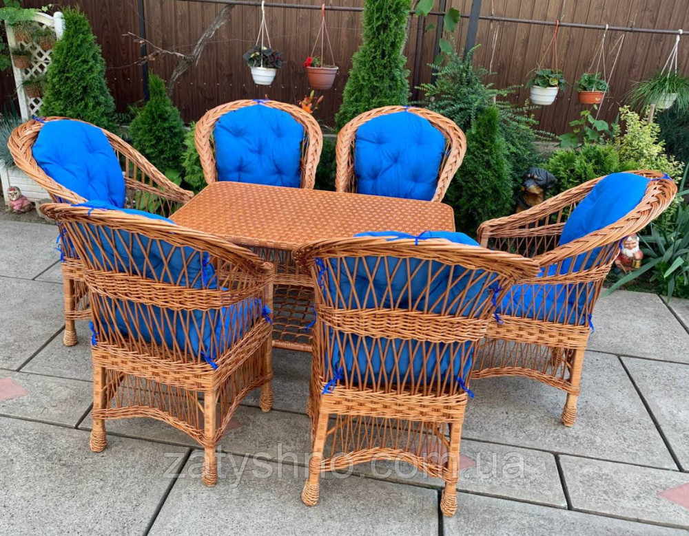 Большой набор плетеной мебели с накидками Киев - изображение 7