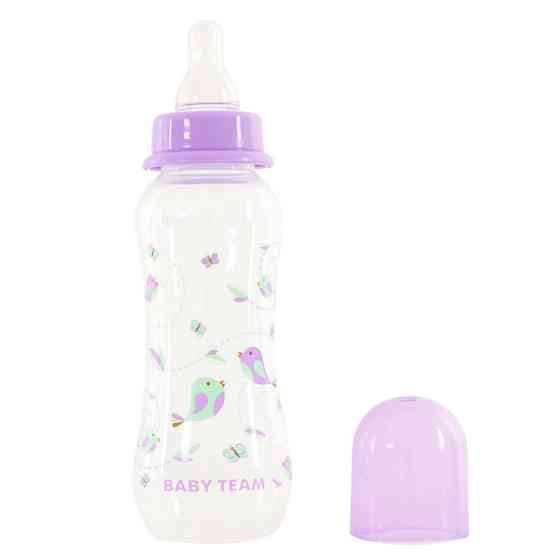 Пляшечка для годування з силіконовою соскою 1121_фіолетовий 250 мл Вінниця