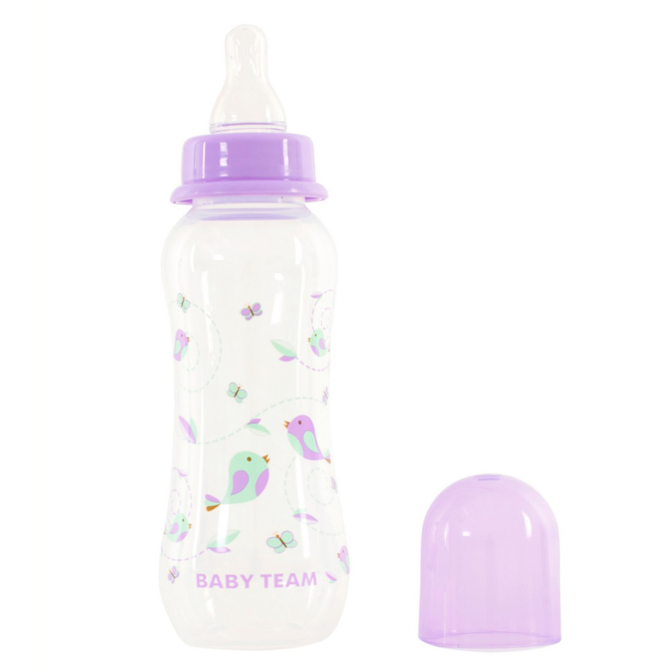 Пляшечка для годування з силіконовою соскою 1121_фіолетовий 250 мл Вінниця - фото 2
