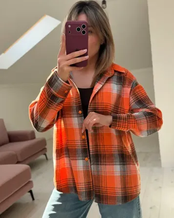 Свободная женская рубашка из мягкой фланели Одесса