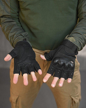 РУЧАТКИ БЕЗПАЛІ OUTDOOR TACTICS ІЗ ЗАХИСТОМ black ВТ6009 Одесса - изображение 3