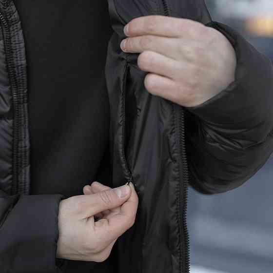 Чоловіча зимова куртка чорна Pobedov Bubble Gum Київ