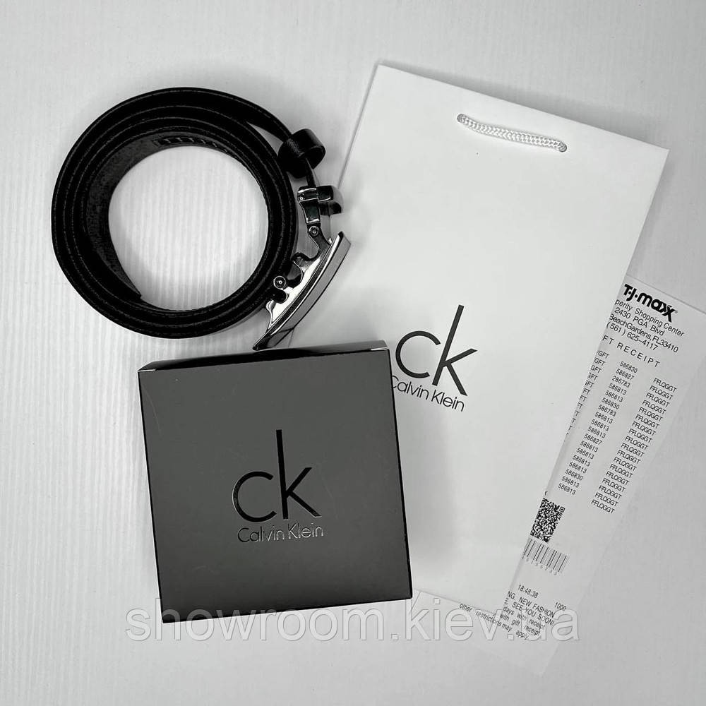 Кожаный мужской ремень с пряжкой автомат Ск (411) Киев - изображение 3