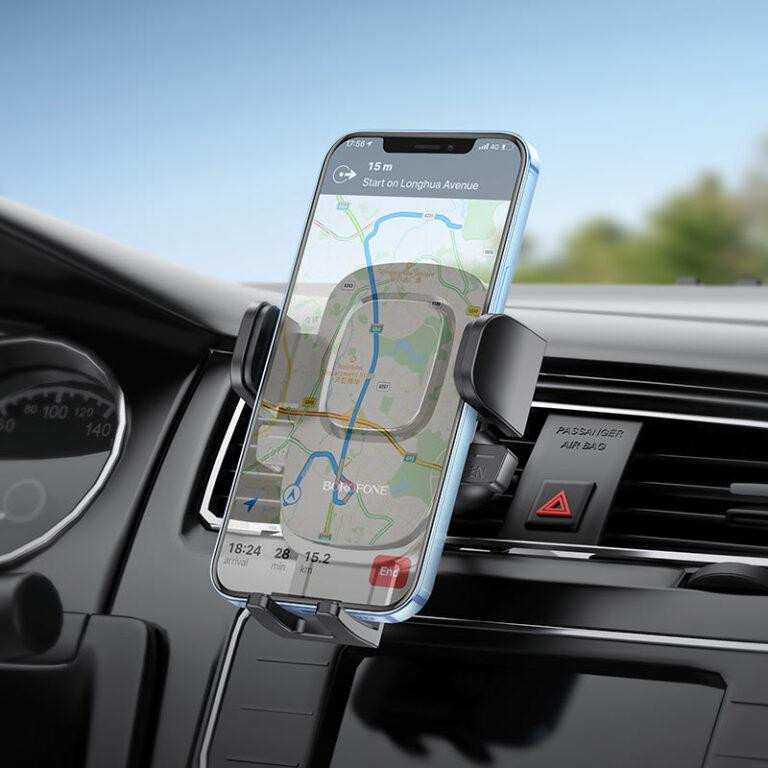 Автотримач для телефона BOROFONE BH69 air outlet car holder Black Київ - фото 3