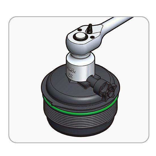 Головка для паливного фільтра (Ford 2.0 EcoBlue TDCi) TOPTUL JDCX1632 Одеса - фото 2