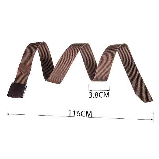 Тканинний чоловічий ремінь Vintage 20229 Коричневий Київ