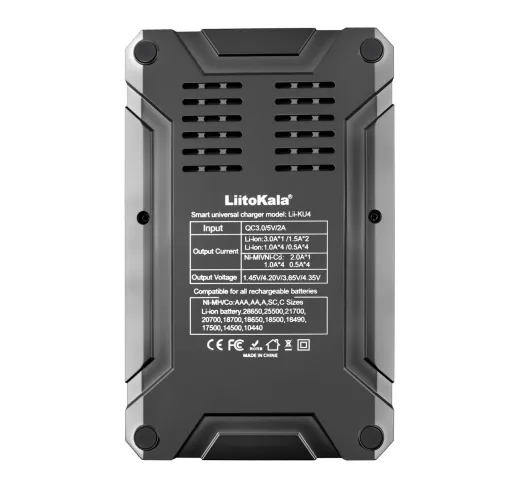 Зарядное устройство универсальное LiitoKala Lii-KU4 LCD Type-C для аккумуляторов (Li-ion IMR LiFe NiMH/CD) на 4 канала Киев - изображение 7