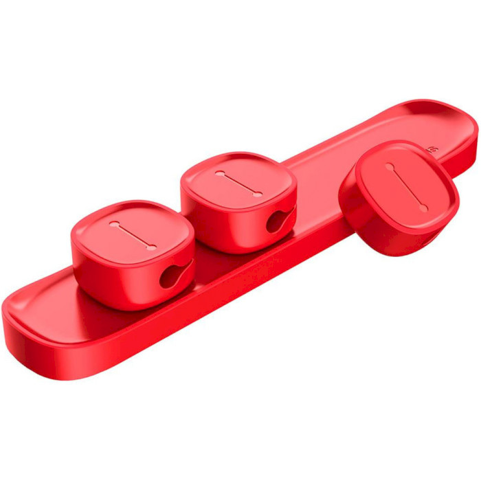 Магнітний органайзер тримач для проводів Baseus Peas Cable Clip ACWDJ-09 (Червоний) Николаев - изображение 3