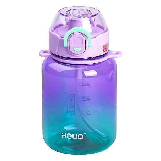 Yiwu Пляшка для води багаторазова 700 мл пляшечка з трубочкою для спорту та школи 16.5 см HP-14 Киев