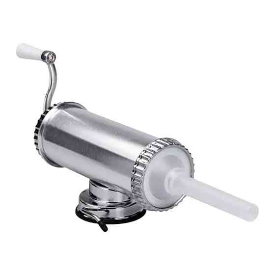 Шприц для колбасы ручной 8×25 см горизонтальный колбасный шприц 1.5 л для фарша 3 насадки 16788-1 Киев