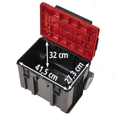 Ящик для инструментов Einhell E-Case L с колесами, до 120кг, колеса 15см (4540014) Винница - изображение 3