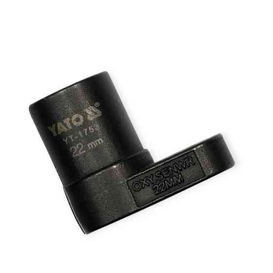 Головка для зняття лямбда-зонда 1/2" 22мм чорна CrMo "наскрізна" Мукачево