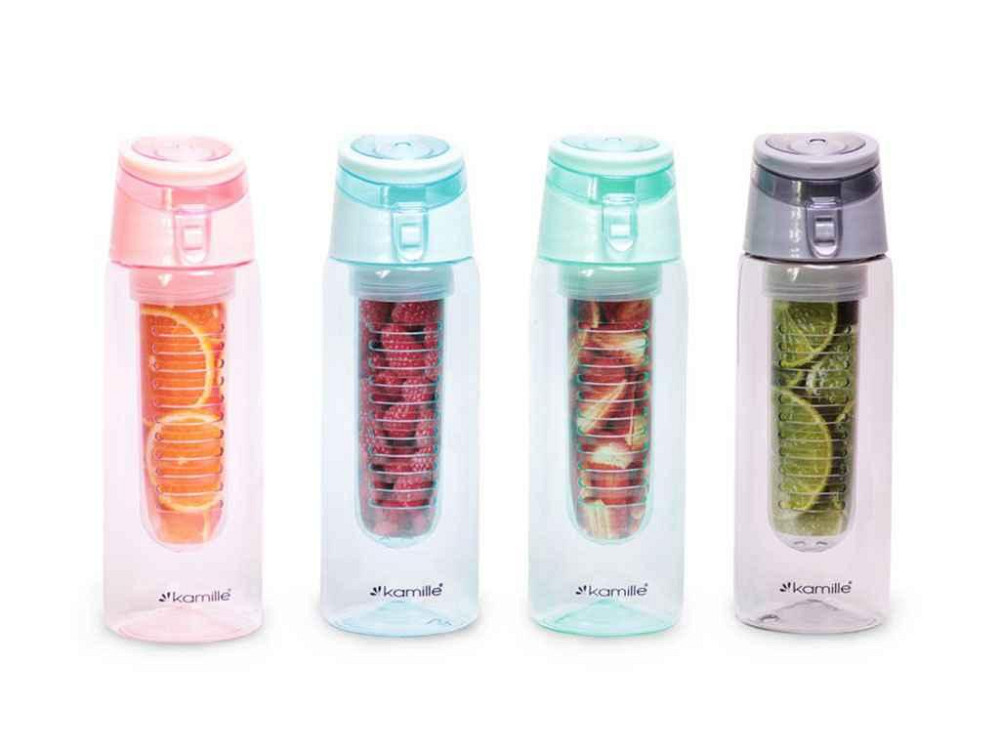 Спортивна пляшка для води 660ml із пластику (трітан) асорті 2303 ТМ KAMILLE   Solmir Київ - фото 1