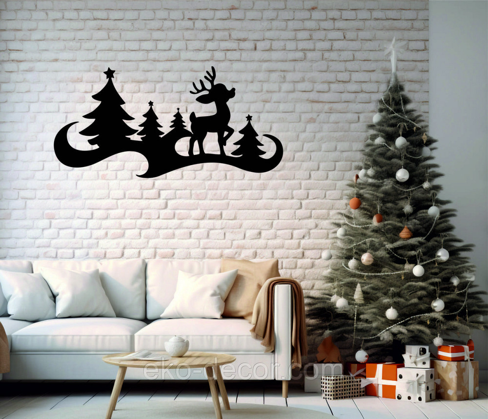 Декоративне настінне Панно «Олень», Декор на стену Київ - фото 1