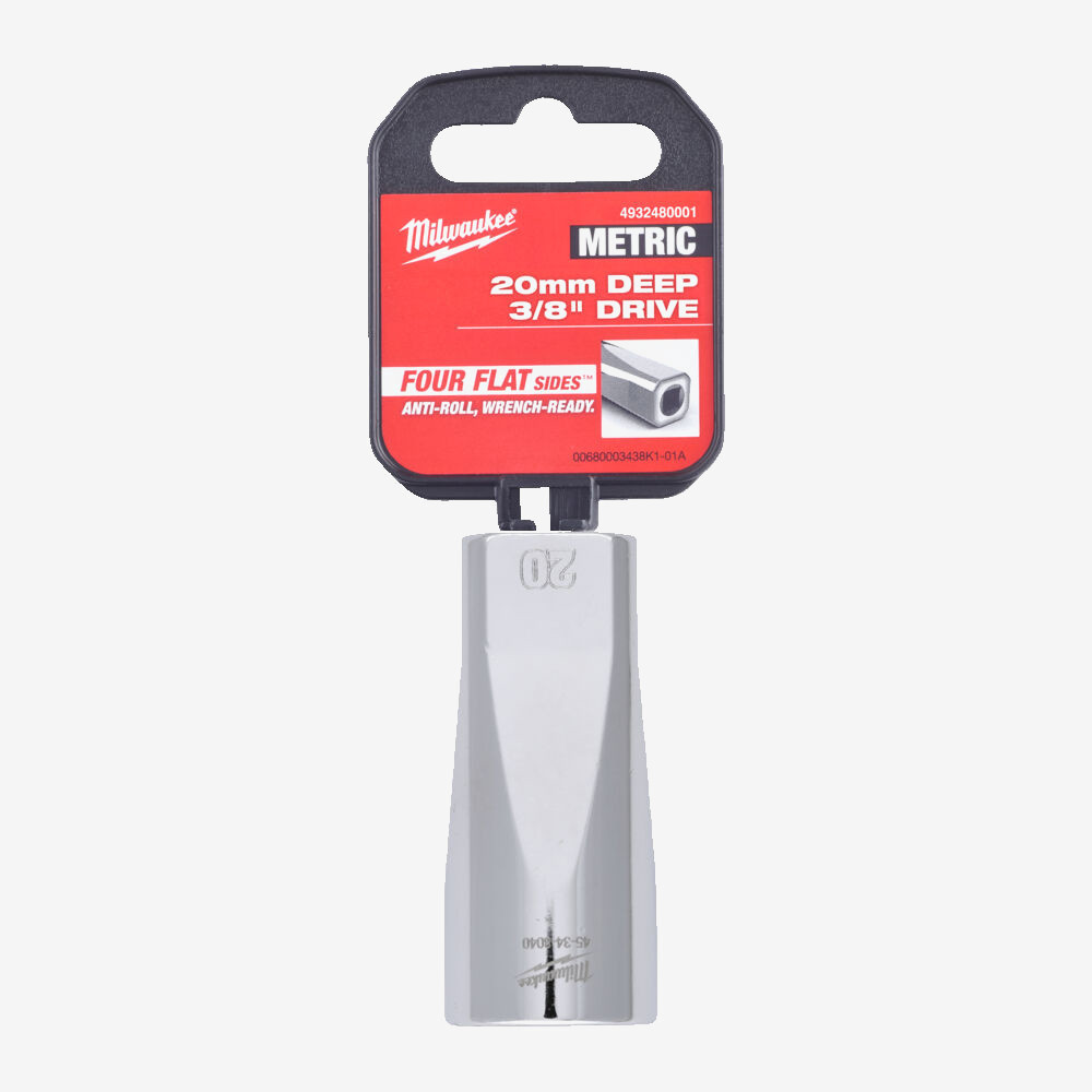 Головка хромована метрична подовжена 3/8'' MILWAUKEE, 20мм Одеса - фото 2