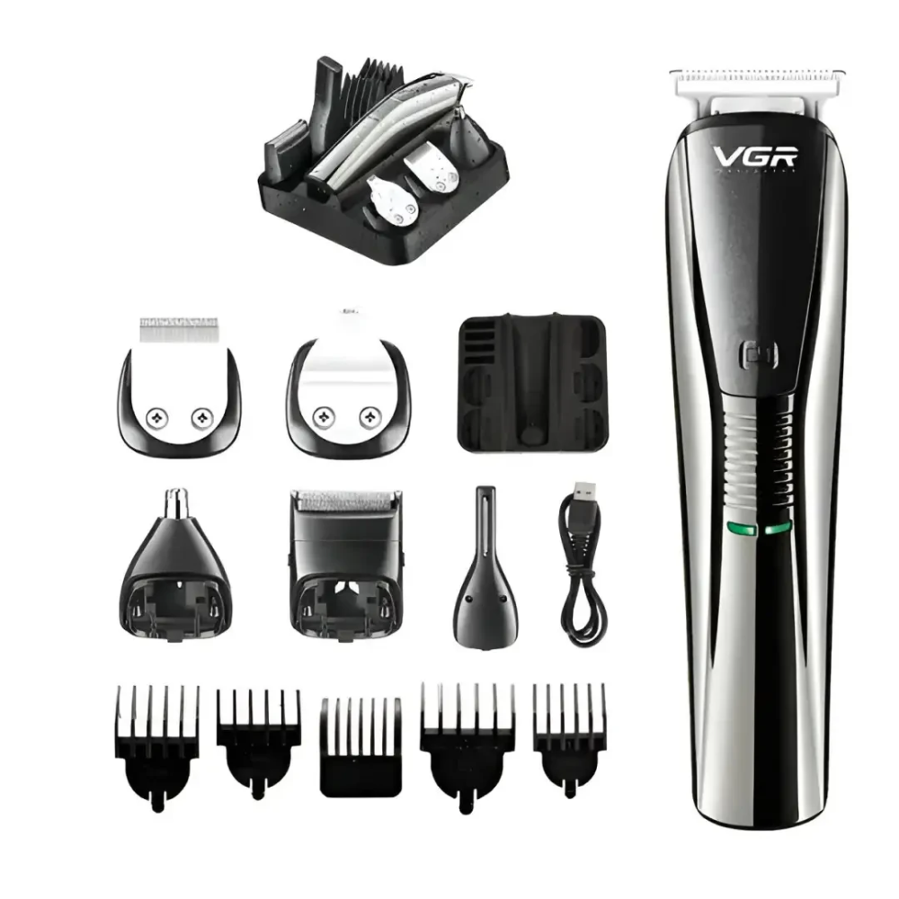 Акумуляторна машинка для стрижки VGR V-029 срібна Київ - фото 4