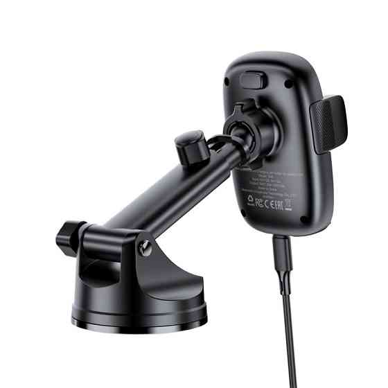 Автотримач для телефона з БЗП ACEFAST D49 press type wireless charging car holder for dashboard Black Одеса