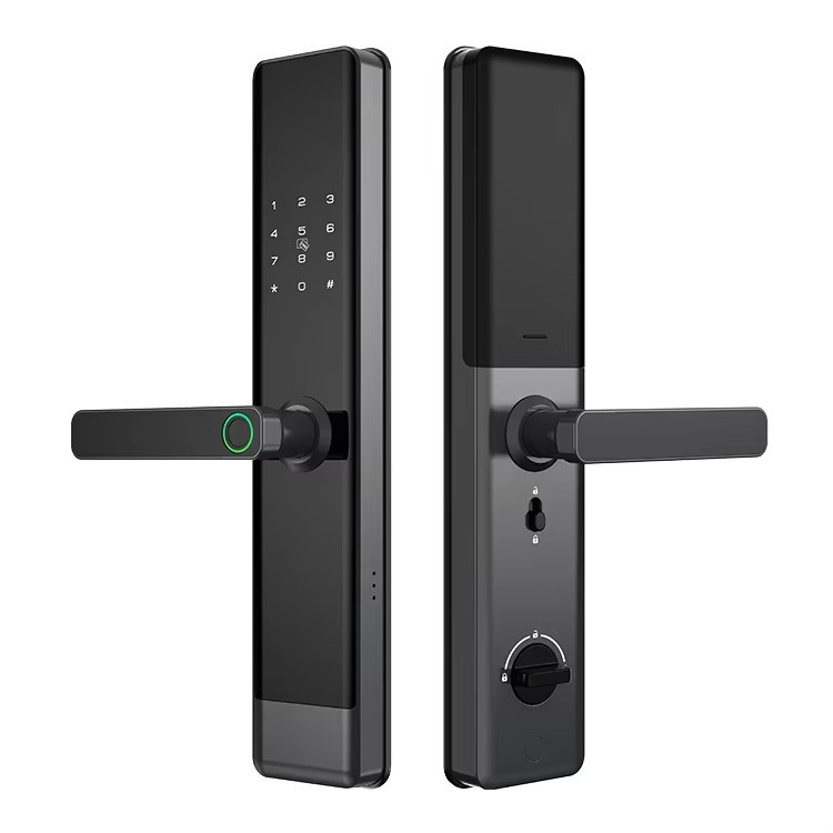 Умный дверной замок кодовый с Wi-Fi, отпечатком пальца и ключ-картой,серый Каменец-Подольский - изображение 2