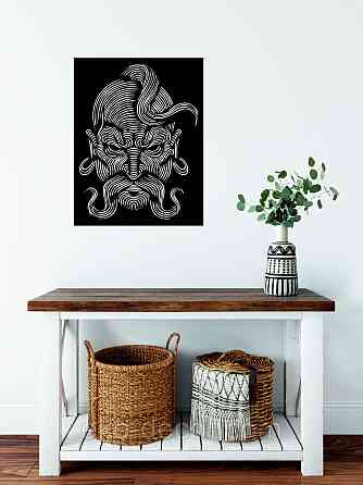 Декоративное настенное Панно «Козак» Декор на стену 110*85 см, Черный Киев