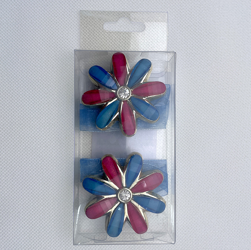 Магніти для штор та гардин "Квітка" набір 2 шт Блакитний з малиновим (81-256) Київ - фото 8