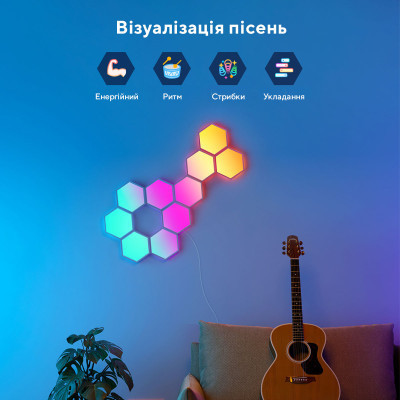 Світильник Govee H6061 Glide Hexa Light Panels 10шт RGB Білий (B6061301) Вінниця - фото 10