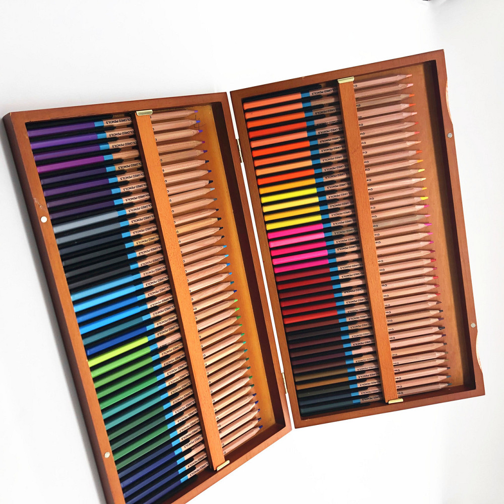 Кольорові олівці Marco Renoir у дерев'яному кейсі, 72 шт Київ - фото 11