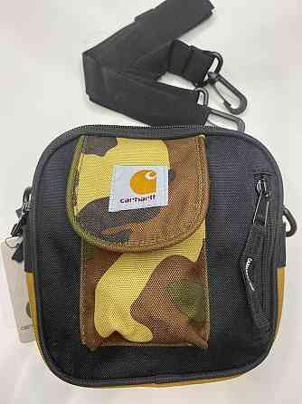 Сумка через плече Carhartt Кархарт 17х17х7 чорний Коричневий ver.2 Запоріжжя