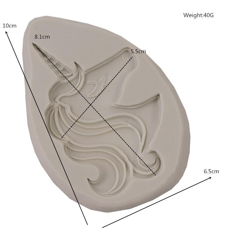 Силиконовая форма Единорог 100 на 65 мм серый Киев - изображение 2