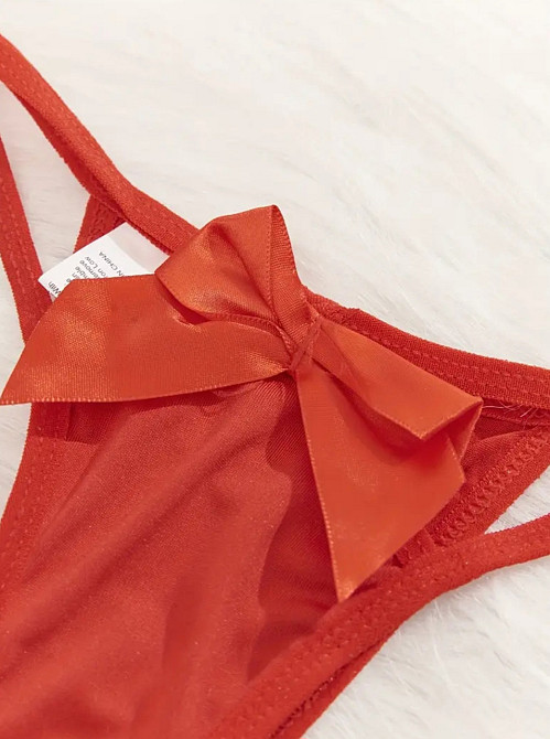 Еротичний комплект нижньої жіночої білизни S червоний Київ - фото 6