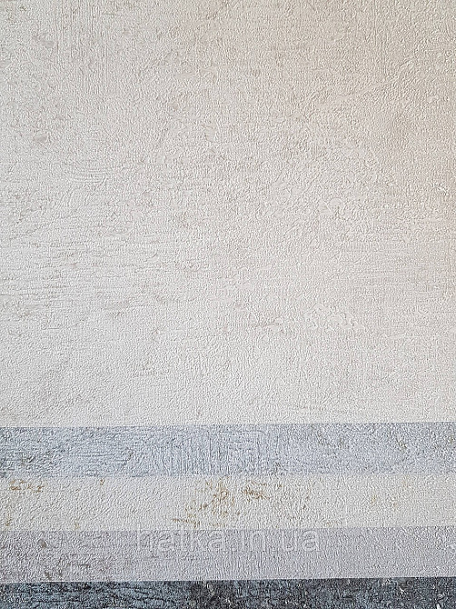 Шпалери метрові вінілові на флізеліні Sintra Structure під штукатурку мазки смужки бежеві зі сріблом 423110 Київ - фото 3
