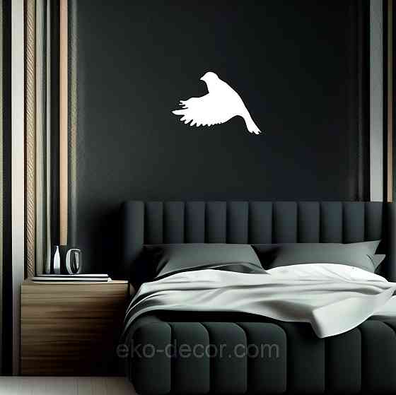 Декоративное настенное Панно «Птичка» Декор на стену(цена за 1шт) 30*21 см, Белый Киев