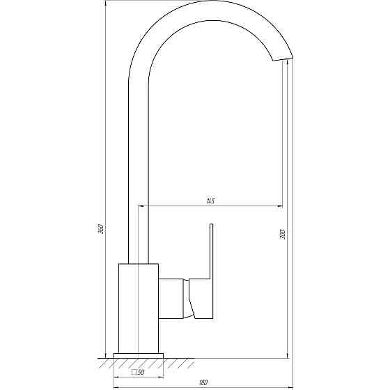 Змішувач для кухні Globus Lux Milano GLM-203SQ-BB Луцк