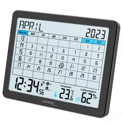 Настільний годинник Technoline календар WT2600 Black (DAS302467) Вінниця