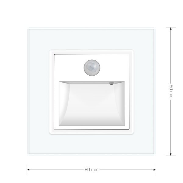 Cвітильник автоматичний для сходів підлоги датчик руху темряви, білий, 2700K, 220В, 0.35Вт, огляд 120°, затримка 40с, дальність 4м LIVOLO (722800511) Коломия - фото 4