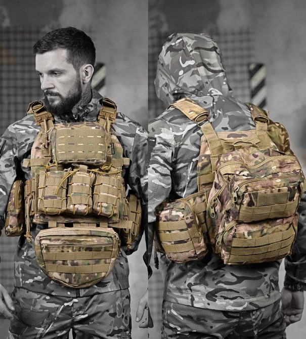 Плитоноска 4 точки скидання Single sword mtk з рюкзаком РП7354 Одеса - фото 1