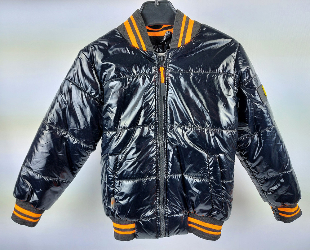 Демисезонная черная куртка бомбер под резинку унисекс 104,152 Николаев - изображение 1