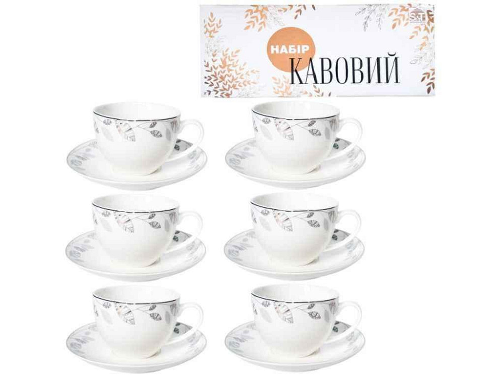 Сервиз кофейный 12пр. Патио (чашка 110мл, блюдце 13см) 1453-3 ТМ SNT Киев - изображение 1