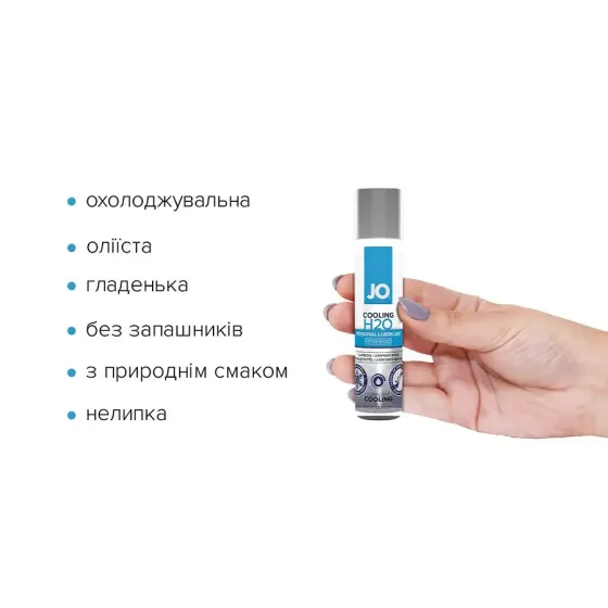 Охолоджувальна змазка на водній основі System JO H2O COOLING (30 мл) з ментолом, рослинний гліцерин Львів